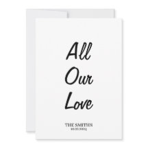 Carte de remerciement Tout notre amour - Un côté p