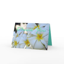 Carte de remerciement Tropical Plumeria