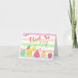 Carte de remerciement Tutti Frutti Sweet One Merci