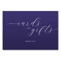 Carte de remerciement typographique violet élégant