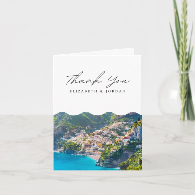 Carte de remerciement vierge de la Côte d'Amalfi I (Devant)