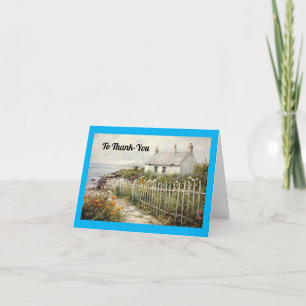 Carte de remerciement vintage Cottage