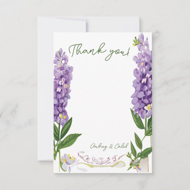 Carte de remerciement Wisteria (Devant)