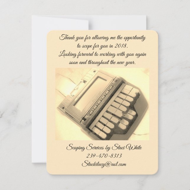 Carte de remerciements (Devant)