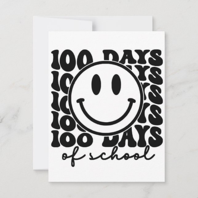 Carte De Remerciements 100 articles pour 100 jours d'école (Devant)