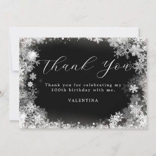 Carte De Remerciements 100e Anniversaire Wonderland Snowflake