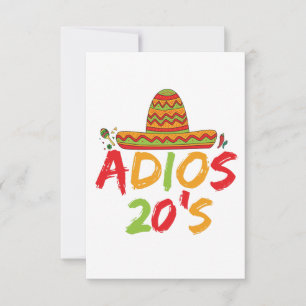 Carte De Remerciements 20e anniversaire de la fête mexicaine Cinco de May