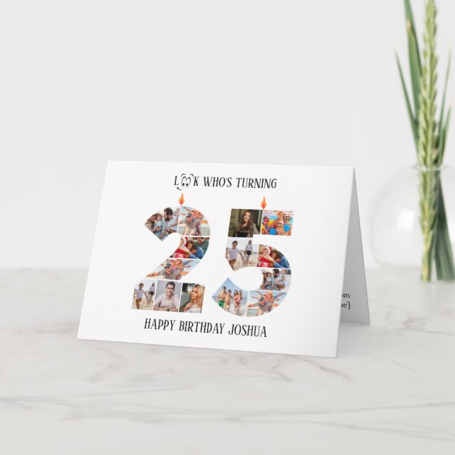 Carte De Remerciements 25th Birthday Photo Card (Devant)