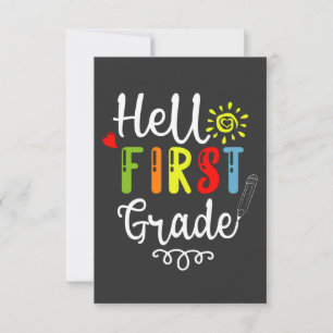 Carte De Remerciements 2/2- Bonjour Chemise de première année, Étudiants 