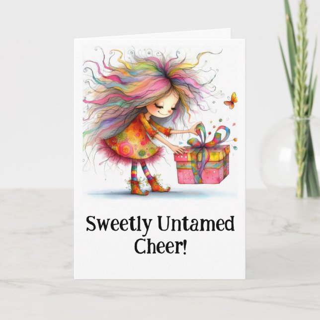 Carte De Remerciements * 2 Cadeau de Noël Whimsical coloré AP97 (Devant)