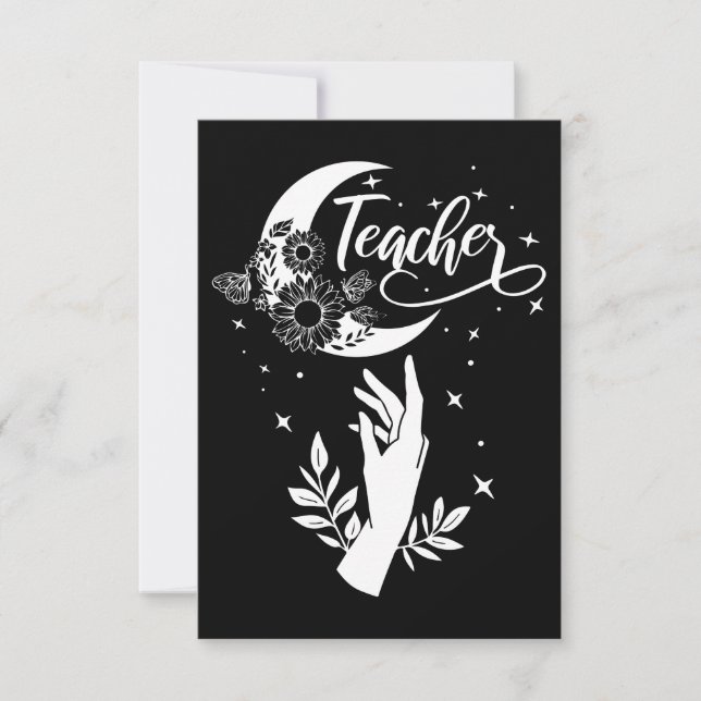 Carte De Remerciements 2- Chemise d'enseignant inspirant, Enseignant mini (Devant)