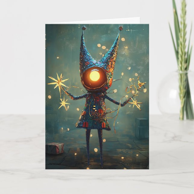 Carte De Remerciements *~* 30 Yeux cosmiques Noël Shine Love AP97 (Devant)