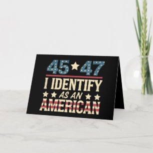 Carte De Remerciements 45 47 Je M'Identifie Comme Un Drapeau Américain Tr