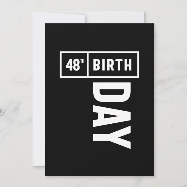 Carte De Remerciements 48 ans - Cadeau drôle pour 48ème anniversaire (Devant)
