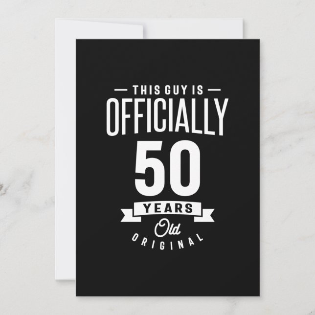 Carte De Remerciements 50 Ans - 50e Anniversaire Drôle Cadeau (Devant)