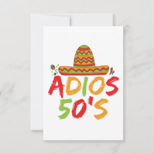 Carte De Remerciements 50e anniversaire de la fête mexicaine Cinco de May