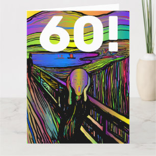 CARTE DE REMERCIEMENTS 60E ANNIVERSAIRE 60 FUNNY GREETING CARD
