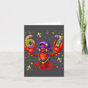 Carte De Remerciements 67 Perles de Mardi Gras d'écrevisses Six Sept Carn