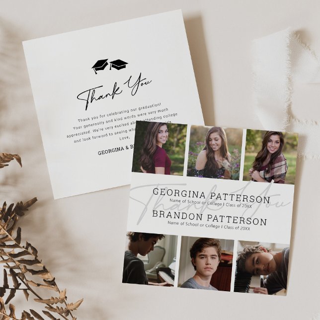 Carte De Remerciements 6 Diplôme conjoint photo (Créateur téléchargé)