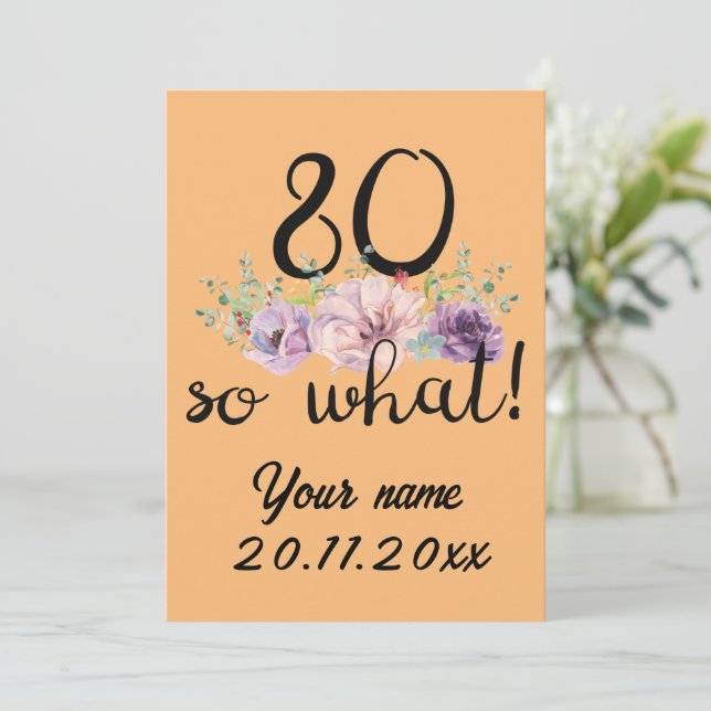 Carte De Remerciements 80 Alors, Quel 80e anniversaire drôle (Debout devant)
