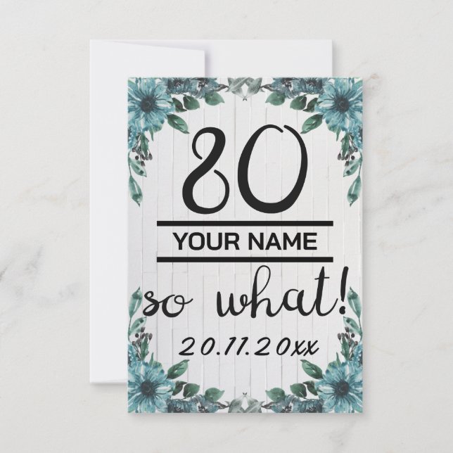 Carte De Remerciements 80 Alors Quoi - Drôle 80e anniversaire (Devant)