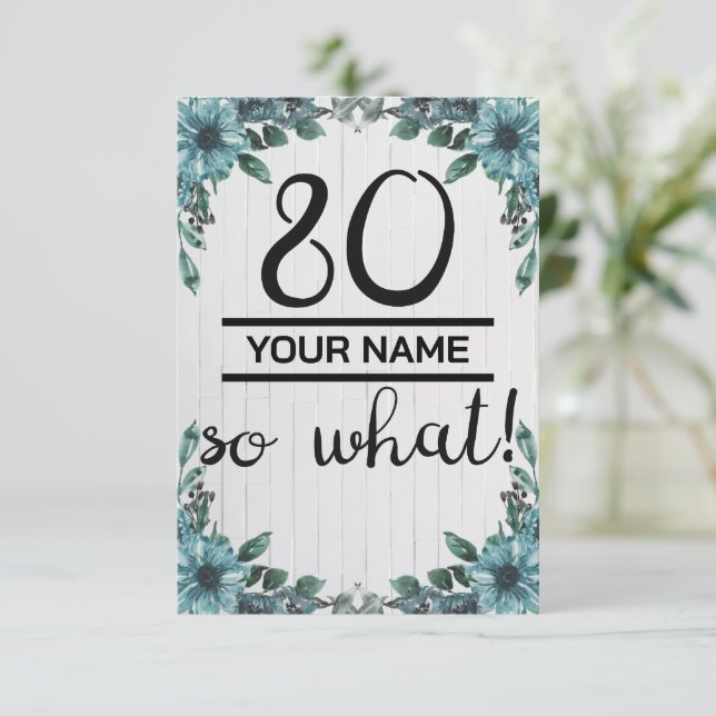 Carte De Remerciements 80 Et Alors - Drôle 80e Anniversaire (Debout devant)