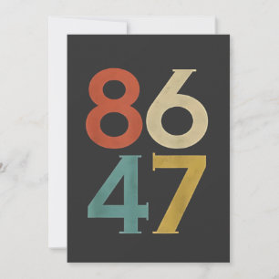 Carte De Remerciements 86 47 Trump Cool rétro anti-Trump