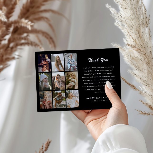 Carte De Remerciements 9 Grille de photos (Créateur téléchargé)