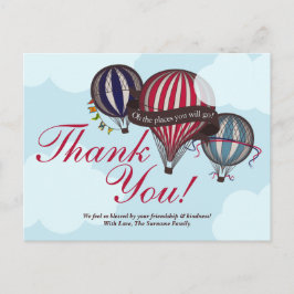 Carte de remerciements à ballon à air chaud