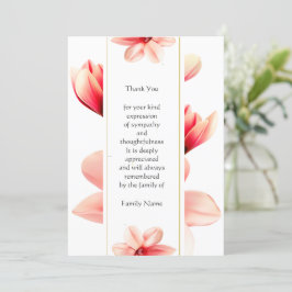 Carte de remerciements à fleurs de Magnolia
