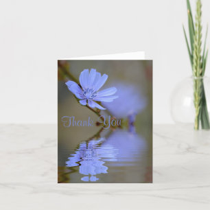 Carte de remerciements à fleurs de maïs bleu