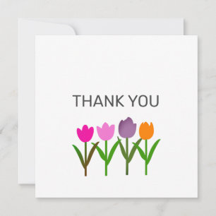 Carte de remerciements à fleurs de Tulip