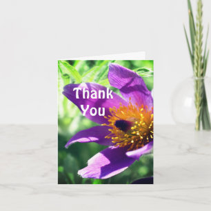 Carte de remerciements à fleurs violettes Pasque