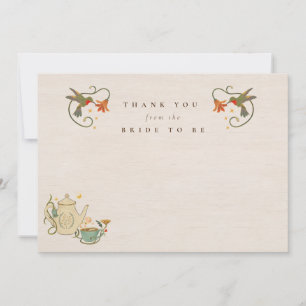 carte de remerciements à la Fête des mariées fleur