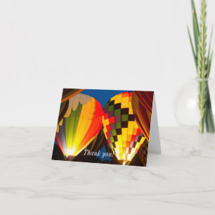 Carte de remerciements à lents à air chaud