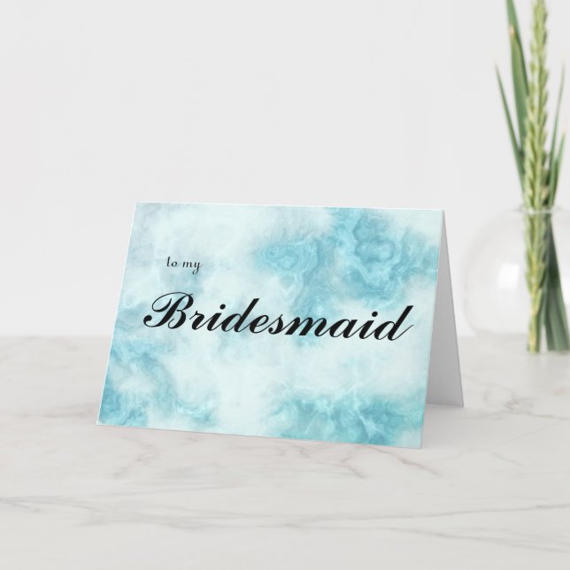 Carte De Remerciements à ma demoiselle d'honneur (Devant)