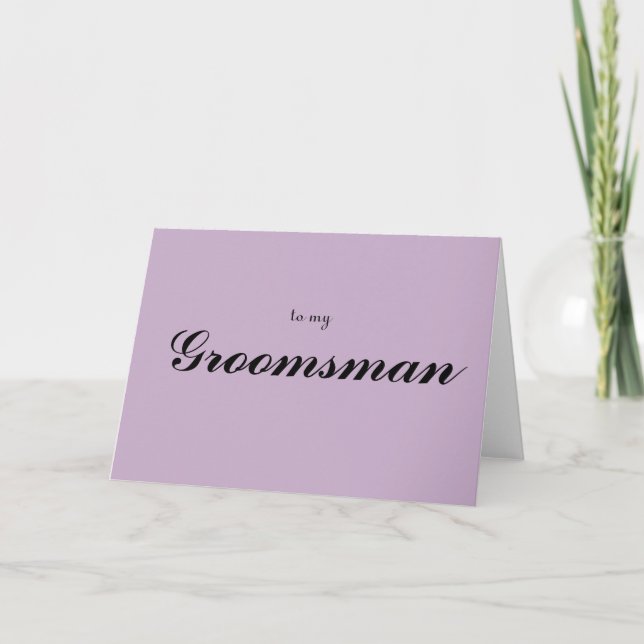 Carte De Remerciements à mon Groomsman (Devant)
