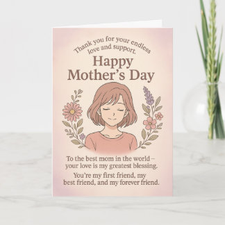Carte De Remerciements A sweet Mother's Day greeting card - thank you to