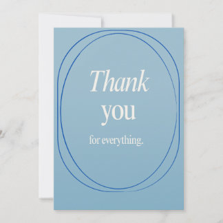 Carte De Remerciements A thank you card for different occasions in blue