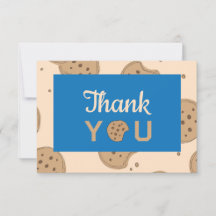 Carte de remerciements à thème biscuit