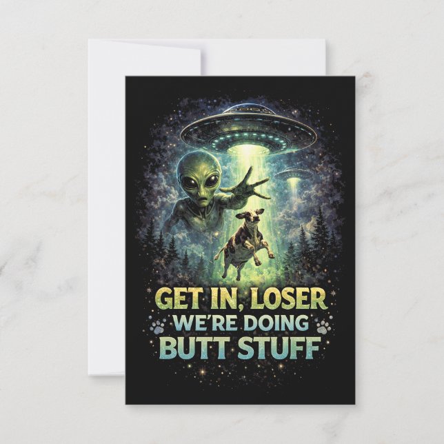 Carte De Remerciements Abduction Night (Devant)