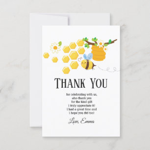 Carte De Remerciements abeille, abeille miel, peigne miel, Bumble abeille