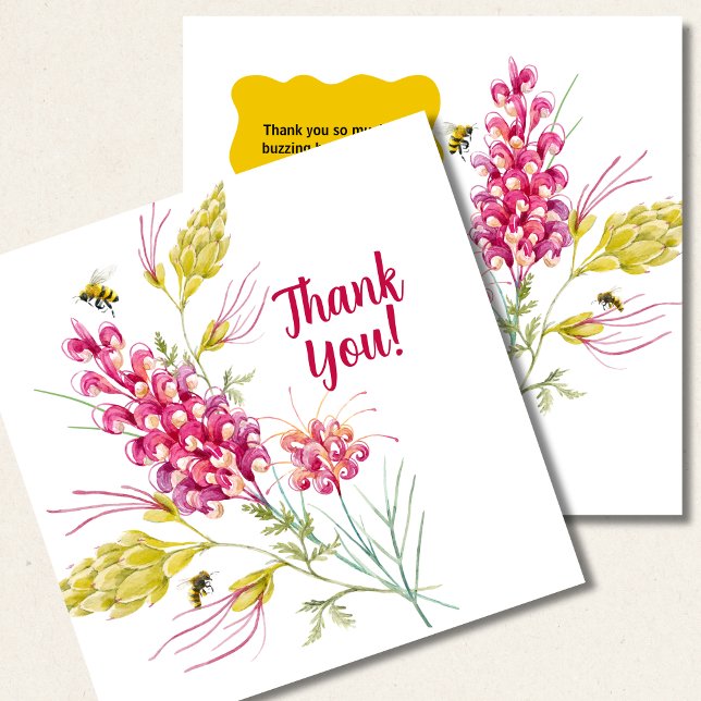Carte De Remerciements Abeille Bourdon Abeille à Miel (Créateur téléchargé)