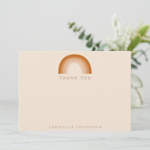 Carte De Remerciements Abstrait Boho Desert Rainbow Terracotta Custom