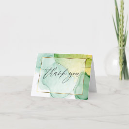 Carte de remerciements Abstrait d'encre d'alcool v