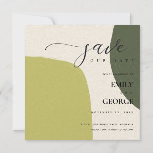 CARTE DE REMERCIEMENTS ABSTRAIT KRAFT CHIC LIME GREEN ENREGISTRER LA CART