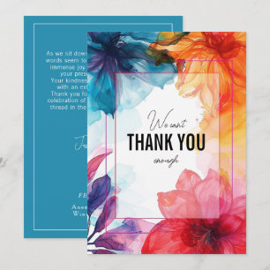 Carte De Remerciements Acier étonnant bleu Anemone Dreamscape Mariage