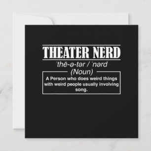 Carte De Remerciements Actrice Définition Nerd Acteur Amateur Acteur Acte