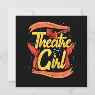 Carte De Remerciements Actrice féminine Girl Musical Broadway Actrice