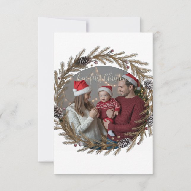Carte De Remerciements Add anything Our First Christmas Together (Devant)